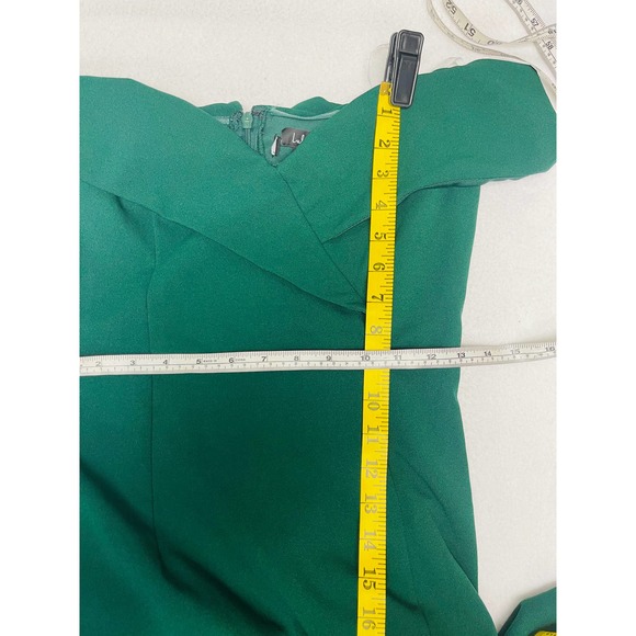 Lulu's Song of Love Hunter Green Off-the-Shoulder Maxi Dress - Picture 5 of 9